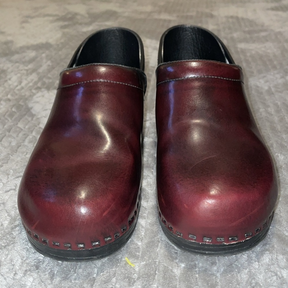 Bjork Swedish Comfort Brown Patent Leather Clogs.  Size EU‎ 45/46 - US 11/12. - Picture 5 of 13